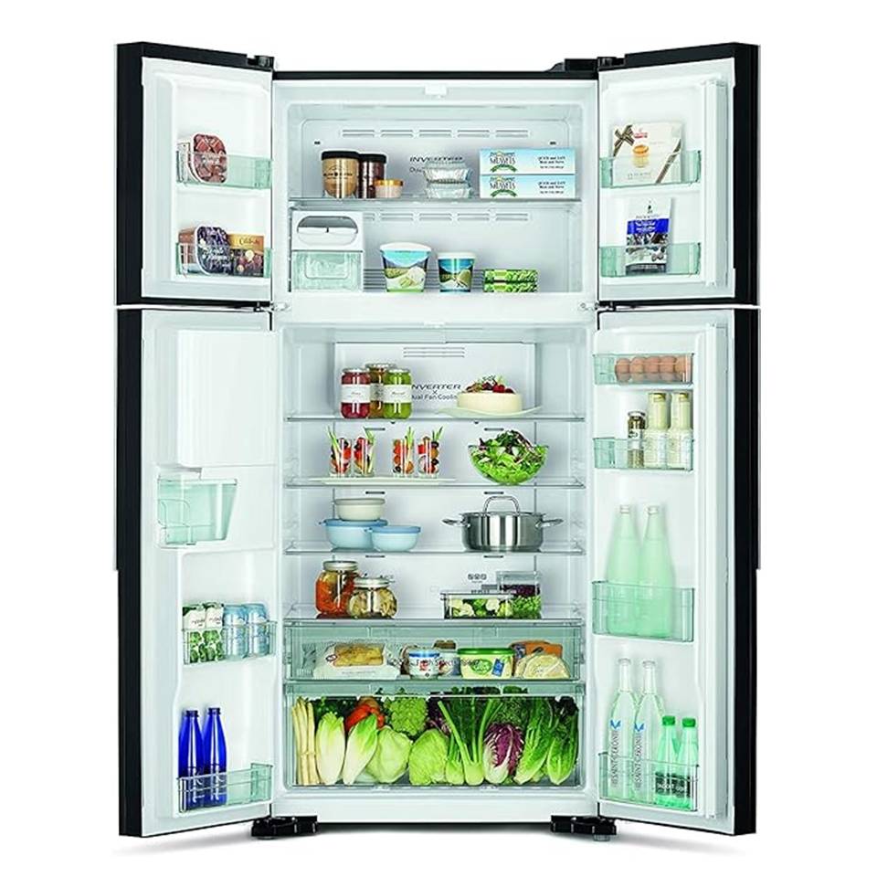 Hitachi Side By Side French‑Door Refrigerator 760 Liter – RW760PUK7GBK – International Warranty
