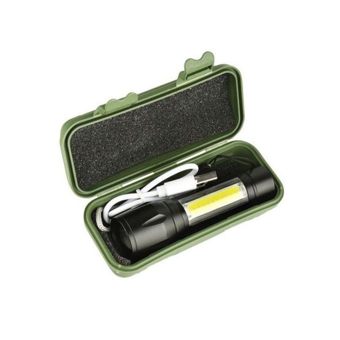 أضواء مزدوجة USB مصباح يدوي 1000 لومينز قابلة للشحن