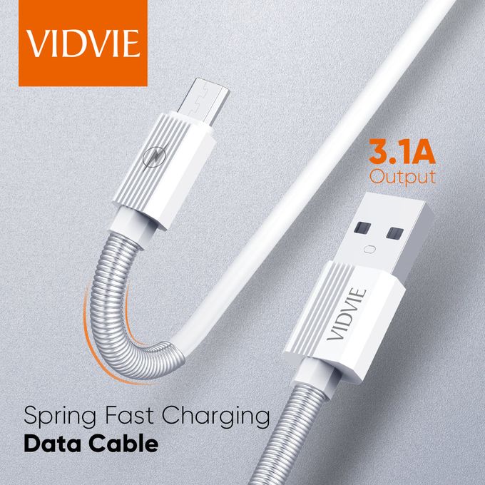 Vidvie كابل شحن ونقل بيانات من النوع C إلى USB - (شحن سريع 3.1 أمبير)