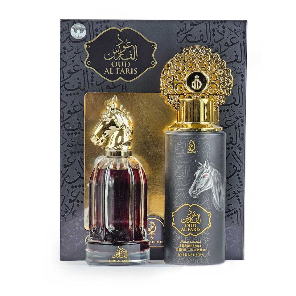 Arabiyat Oud Al Faris EDP 90 ml + Perfume Deo Spray 250 ml